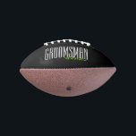 Bold Letters "Groomsman" Personalized Football<br><div class="desc">Personalized gifts for your wedding party.</div>