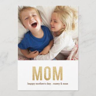 Bold Letters mother's day Photo Card