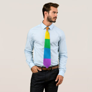 Bold LGBT Pride Rainbow Necktie – Oil Paint Style 