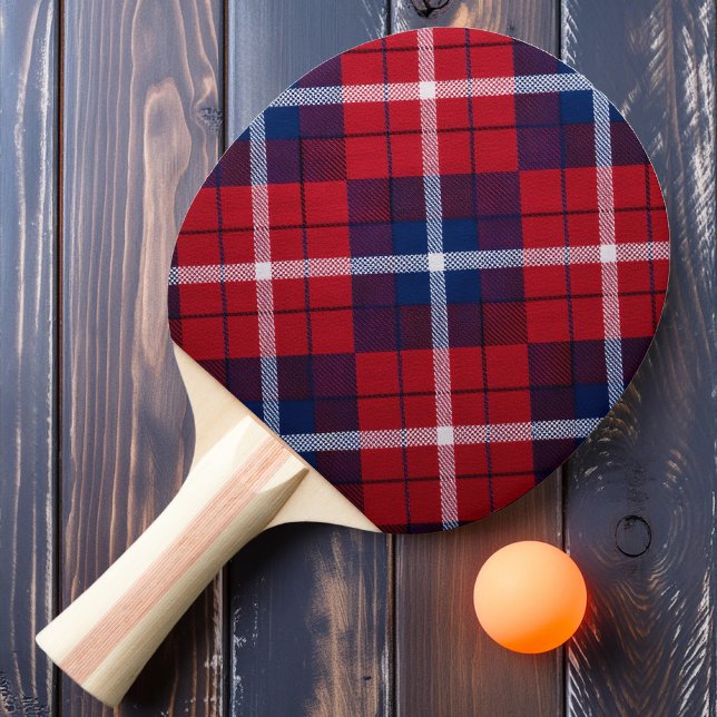 Bold Liberty Plaid Ping Pong Paddle (Creator Uploaded)