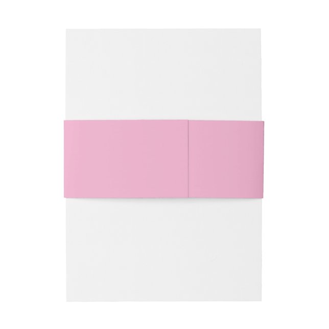 Bold Light Pink Belly Band for Stylish Invitations Invitation Belly Band (Back Example)
