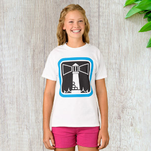 Bold Lighthouse Beacon with Ocean Waves Icon  T-Shirt
