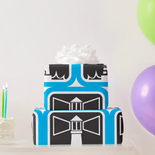 Bold Lighthouse Beacon with Ocean Waves Icon  Wrapping Paper