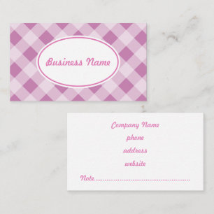 Bold Lilac En vichy Carte de visite