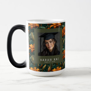 Bold Lilies Floral Gift For Her Grad Magic Mug