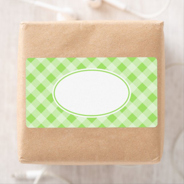 Bold Lime Gingham Labels (Insitu)