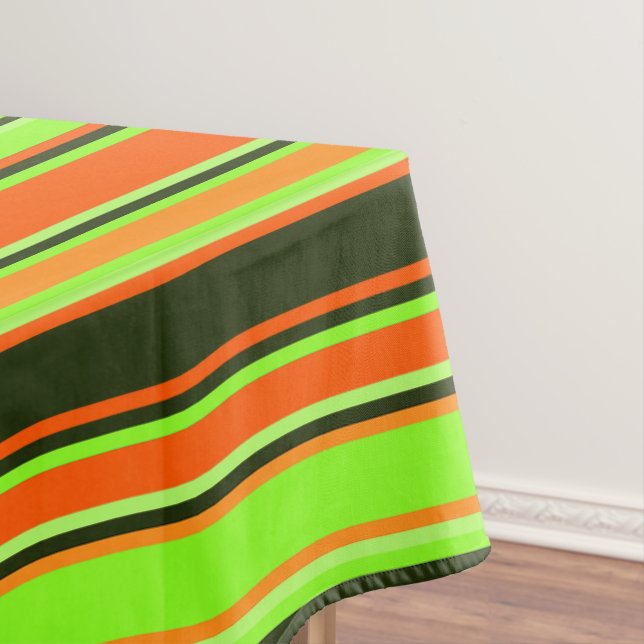 Bold Lime, Orange, & Tangerine Tablecloth (In Situ)