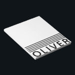 Bold Lined Personalized Name Notepad<br><div class="desc">Customize with any colour and style fonts. Move or resize as desired to suit your name.</div>