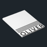 Bold Lined Personalized Name Notepad<br><div class="desc">Customize with any colour and style fonts. Move or resize as desired to suit your name.</div>