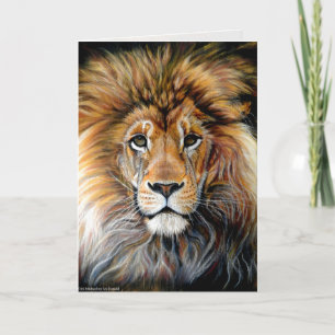 Bold Lion Greeting Card