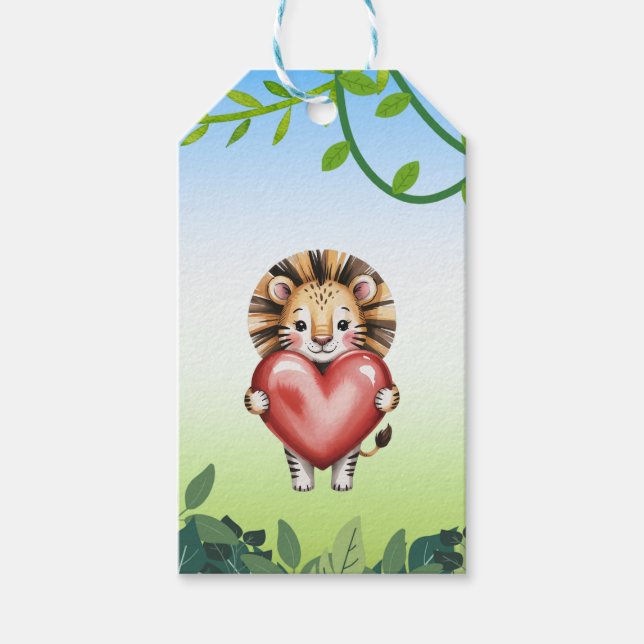 Bold Lion Thank You Gift Tag Design (Front)