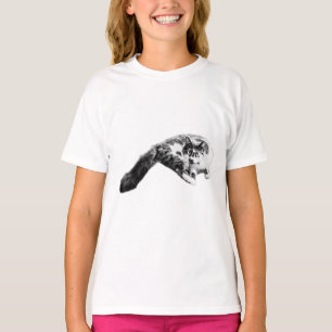 Bold Long‑Tail Cat Ink Art Tee