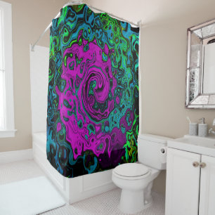 Bold Magenta Abstract Groovy Liquid Art Swirl