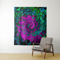 Bold Magenta Abstract Groovy Liquid Art Swirl