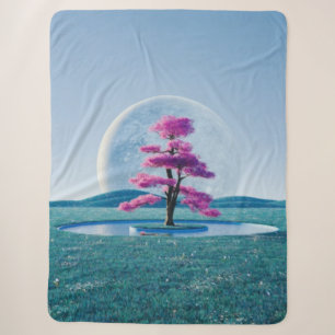 Bold Magenta Echinacea Wildflower Cozy Throw Blank