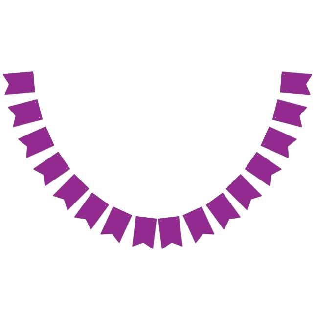 Bold Magenta Wedding Invite with Minimal Style Bunting Flags (All)