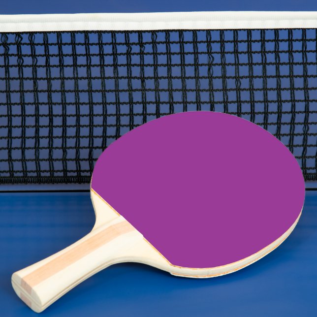 Bold Magenta Wedding Invite with Minimal Style Ping Pong Paddle (Insitu)