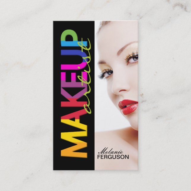 BOLD MAKEUP ARTIST BUSINESS CARD (Front)