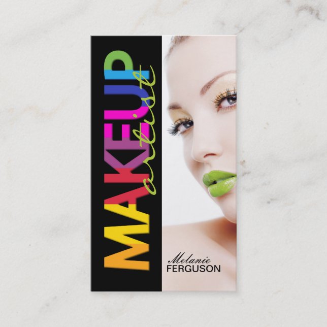 BOLD MAKEUP ARTIST BUSINESS CARD (Front)