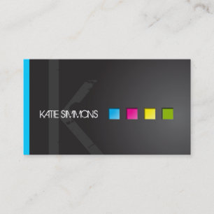Bold Makeup Artist Business Card