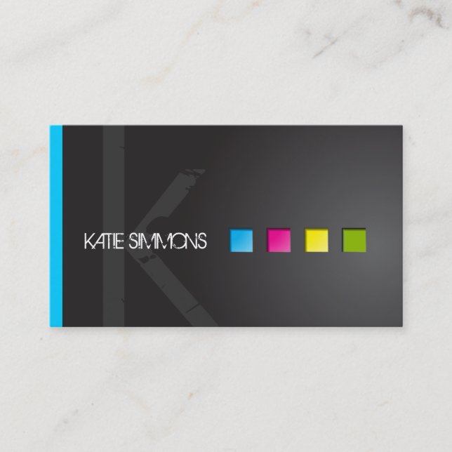 Bold  Makeup Artist Business Card (Front)