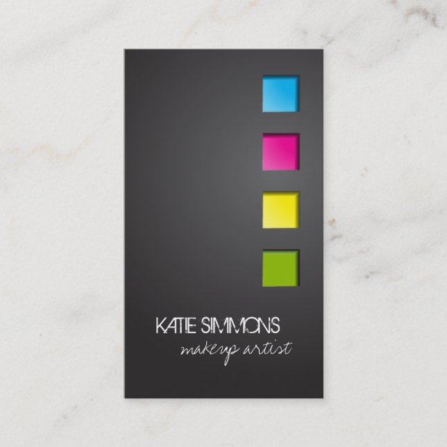 Bold  Makeup Artist Business Card (Front)