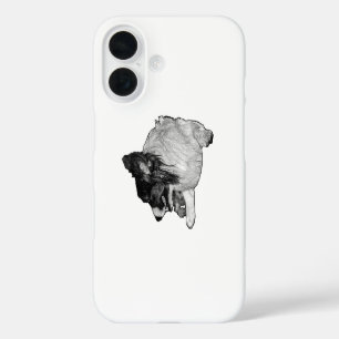 Bold Manga Dot Corgi Guard iPhone 16 Case