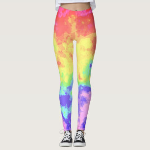 Bold Marbled Rainbow Leggings