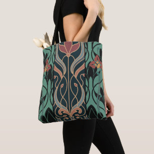 Bold Maximalist Art Nouveau Tote Bag