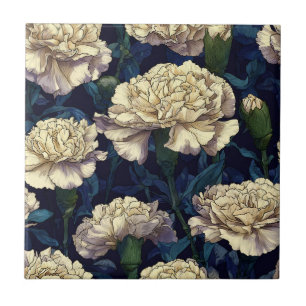 Bold Mediterranean Carnation  Tiles  For Cooking 