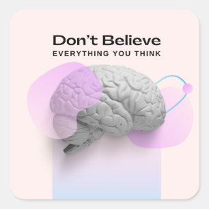 Bold Mental Health   you are enough   self care Square Sticker