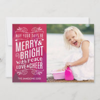Bold Merry and Bright Geometric Photo