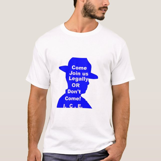 Bold Message Silhouette – Legal Immigration Statem T-Shirt (Front)