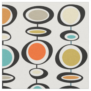 Bold Mid Century Modern Abstract Circles Fabric