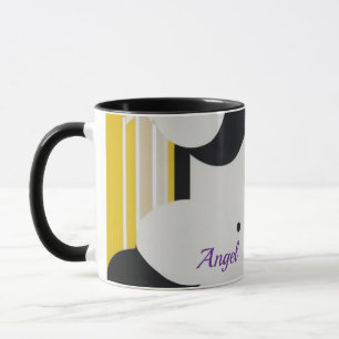 Bold Mid-Century Modern Abstract Geometric Art Mug