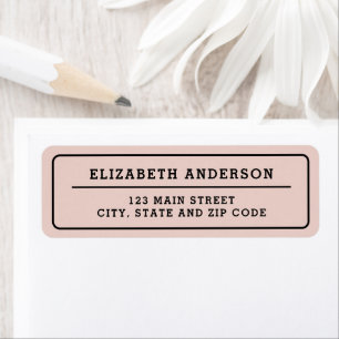 Bold Minimal Blush Pink and Black Personalized