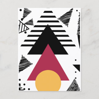 Bold minimal geometric shapes  postcard