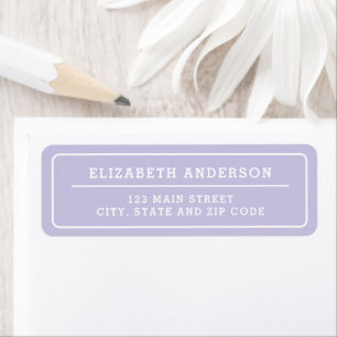 Bold Minimal Light Purple Personalized