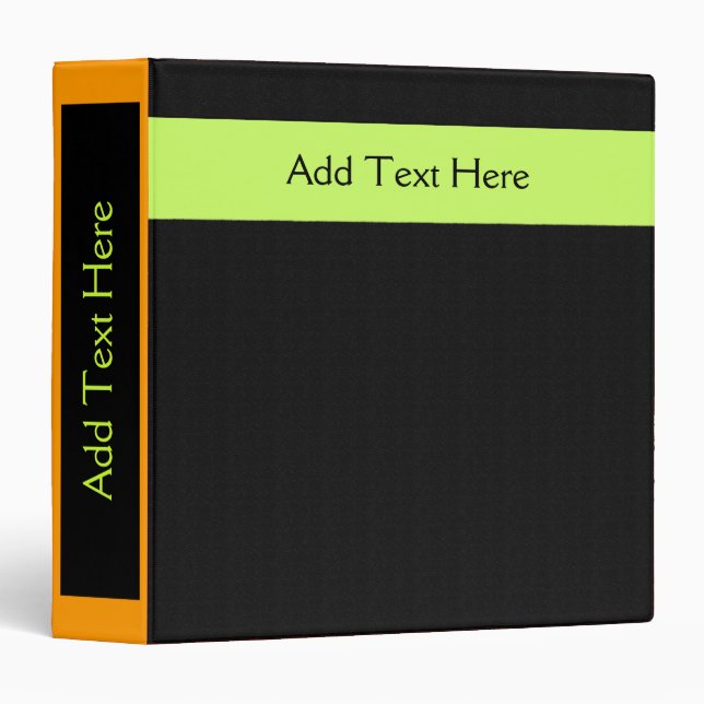 Bold Minimal Mutli Colour on Black Custom Binder (Front/Spine)