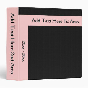 Bold Minimal Pink on Black Custom Binder