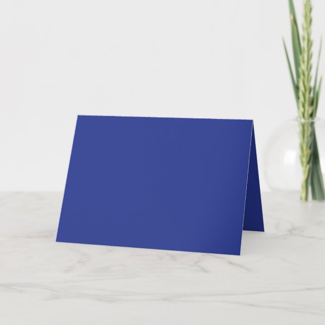 Bold Minimal Wedding Invite in Deep Blue (Front)