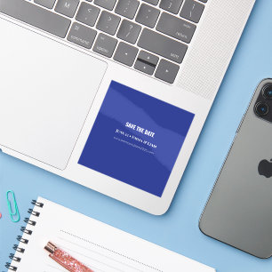 Bold Minimal Wedding Invite in Deep Blue