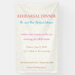 Bold Minimal Wedding Invite in Deep Blue Banner