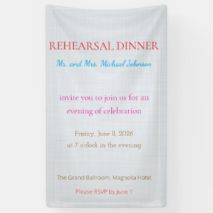 Bold Minimal Wedding Invite in Deep Blue Banner