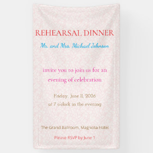 Bold Minimal Wedding Invite in Deep Blue Banner