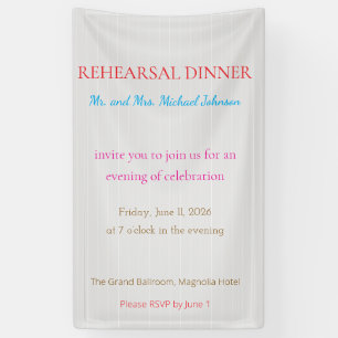 Bold Minimal Wedding Invite in Deep Blue Banner