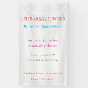 Bold Minimal Wedding Invite in Deep Blue Banner