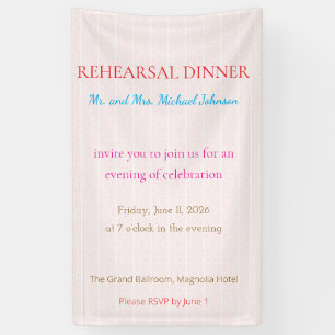 Bold Minimal Wedding Invite in Deep Blue Banner