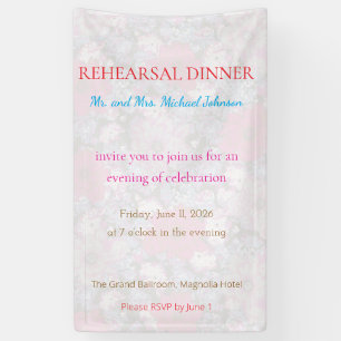 Bold Minimal Wedding Invite in Deep Blue Banner
