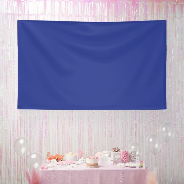 Bold Minimal Wedding Invite in Deep Blue Banner (Party)